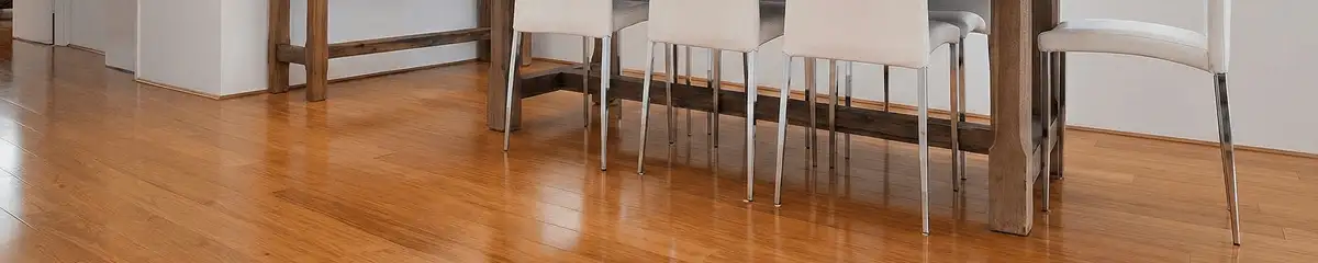 Professionally installed and refinished bamboo flooring in a residential home, showcasing smooth finish and natural wood tones in Jackson, MS