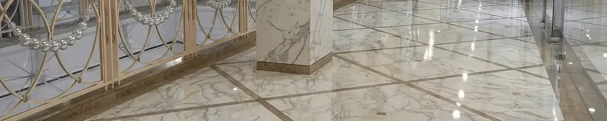 Beautiful marble floor professionally installed in Jackson, MS