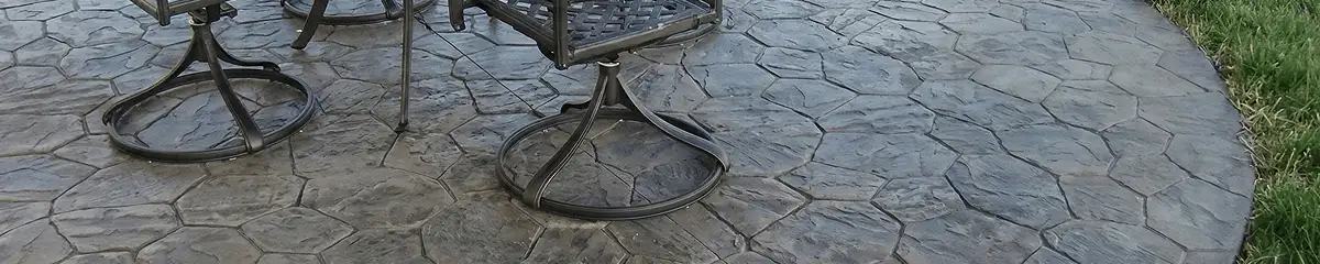 Garden relaxation area with professionally installed stone flooring in Jackson MS