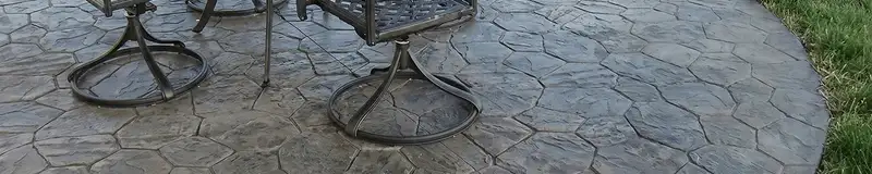 Garden relaxation area with professionally installed stone flooring in Jackson MS